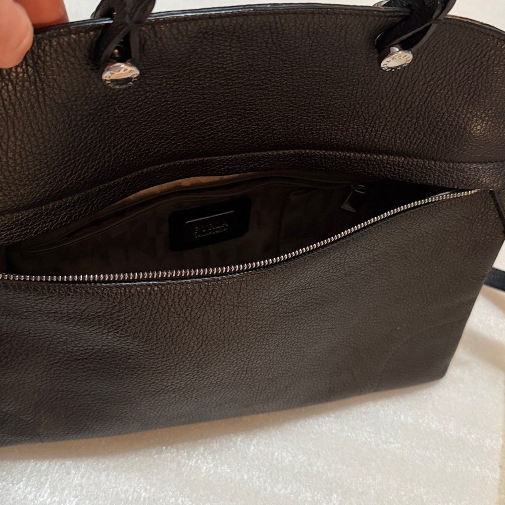 Furla Piper Dome Black Leather Shoulder Bag Top Handle - Picture 11 of 12